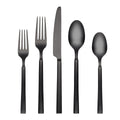 Gailann Black Satin 20 Piece Flatware Set