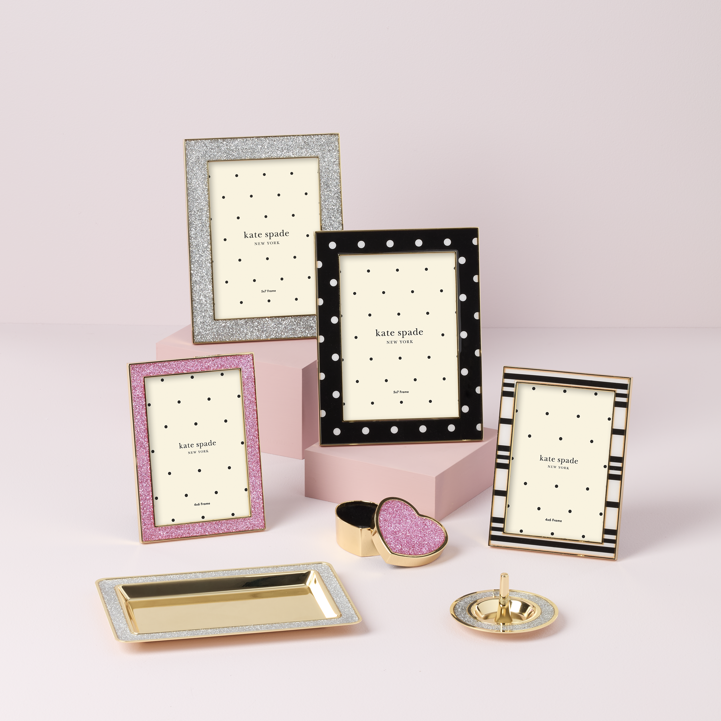 Sitting Pretty 5 X 7 Silver Glitter Frame