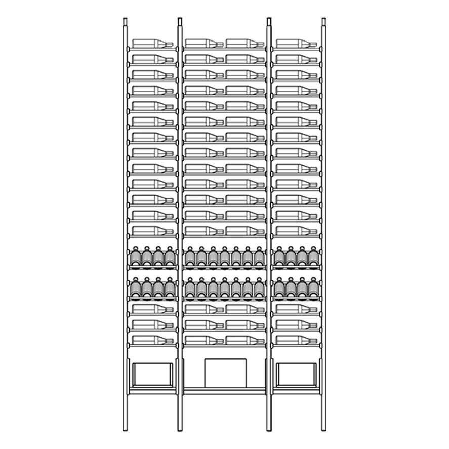 Premier Cru Modern - Ensemble - Double Single Double (73 1/4 Wide) - 2 Bottles Deep