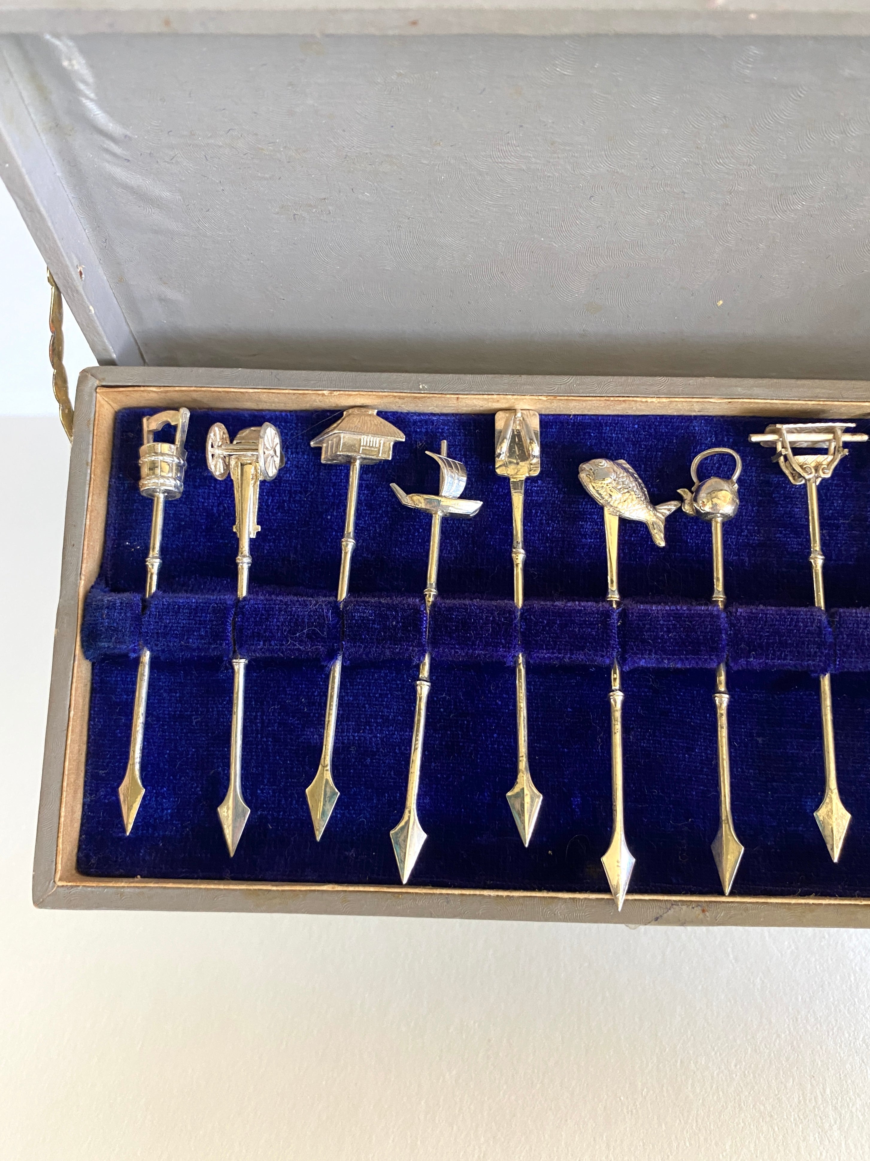 Vintage Sterling Silver Picks 1940s