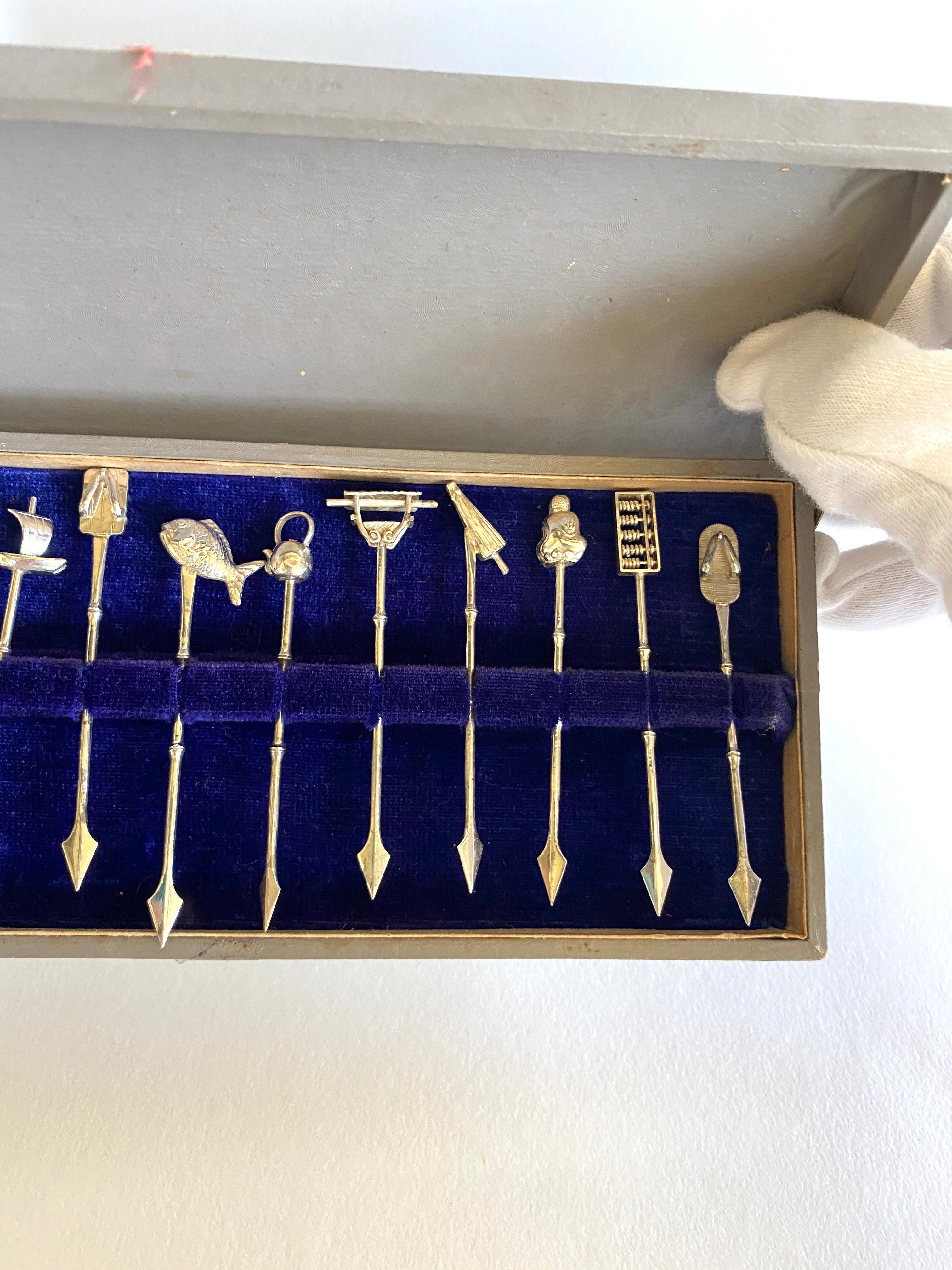Vintage Sterling Silver Picks 1940s