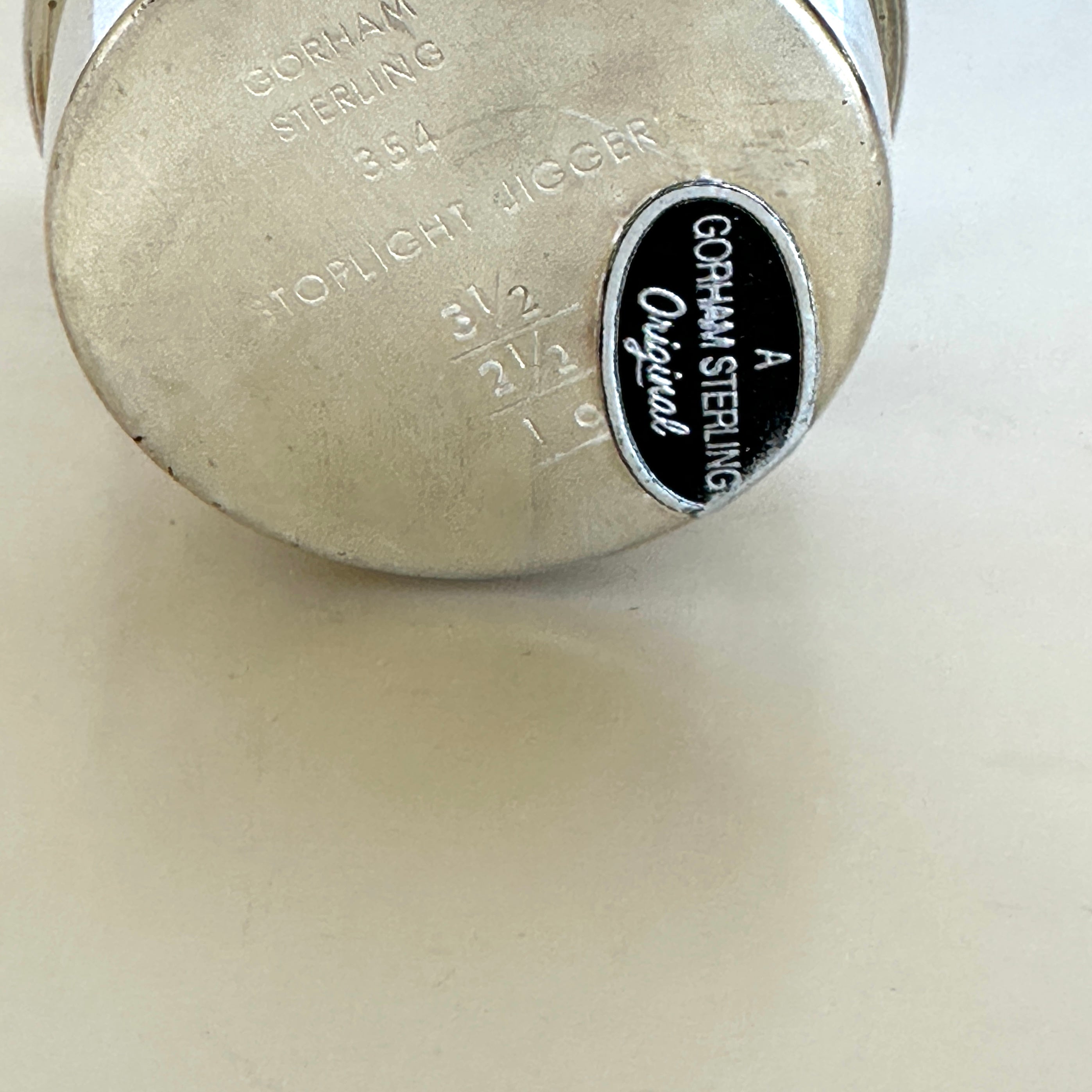 Gorham Stoplight Jigger Sterling Silver New Old Stock