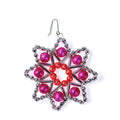 Star Ornament in Silver/Pink/Orange