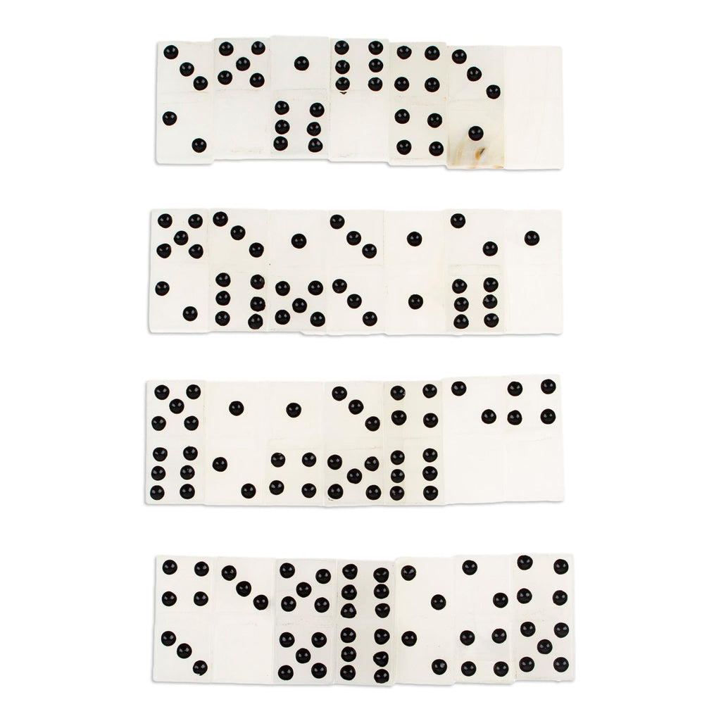 Ivory Onyx Domino Set from Mexico (6 Inch) - Relaxing Game