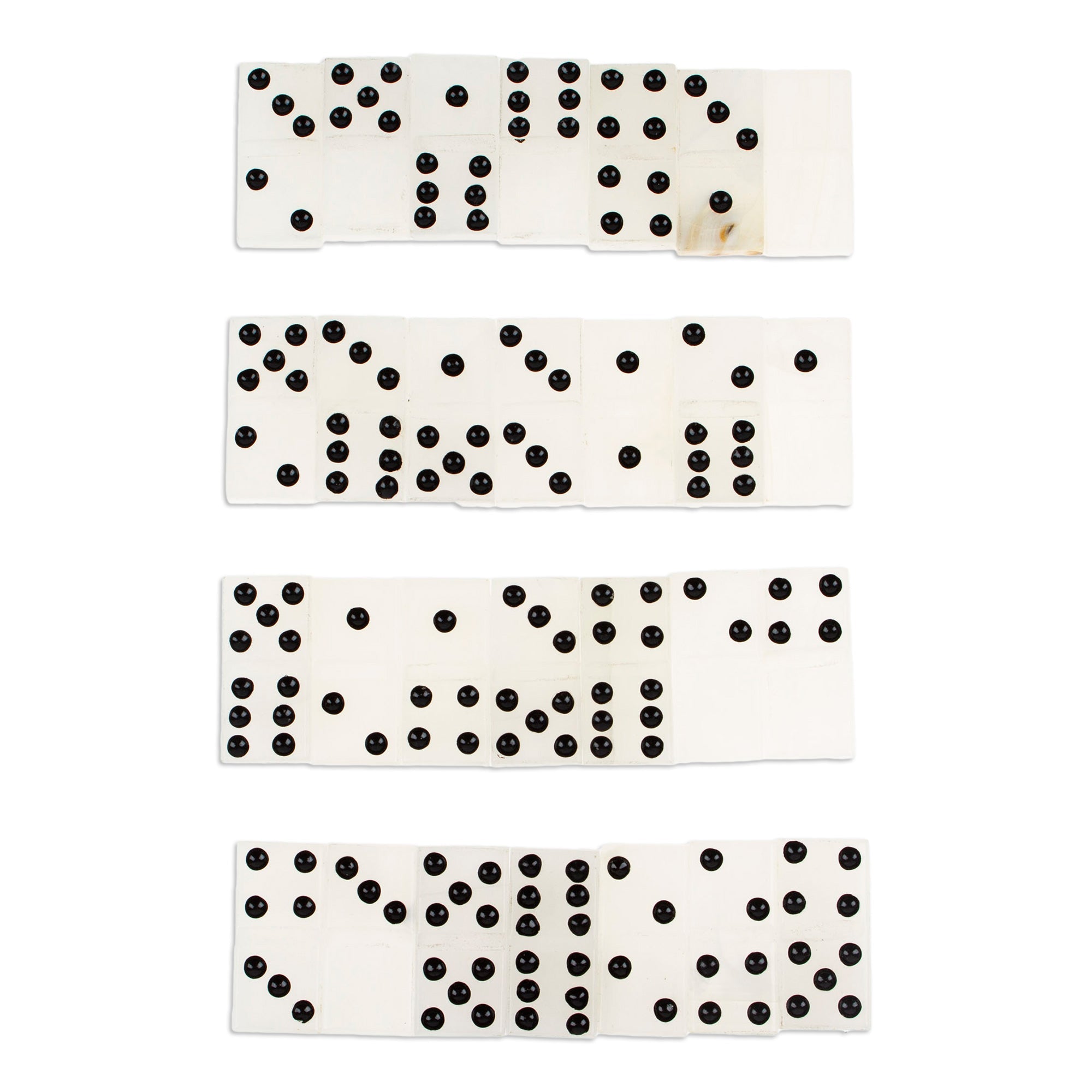 Ivory Onyx Domino Set from Mexico (6 Inch) - Relaxing Game