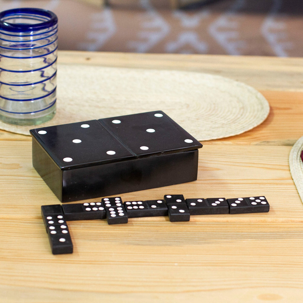 28-Piece Marble Domino Game With Storage Box Mexico - Mexican Family Night
