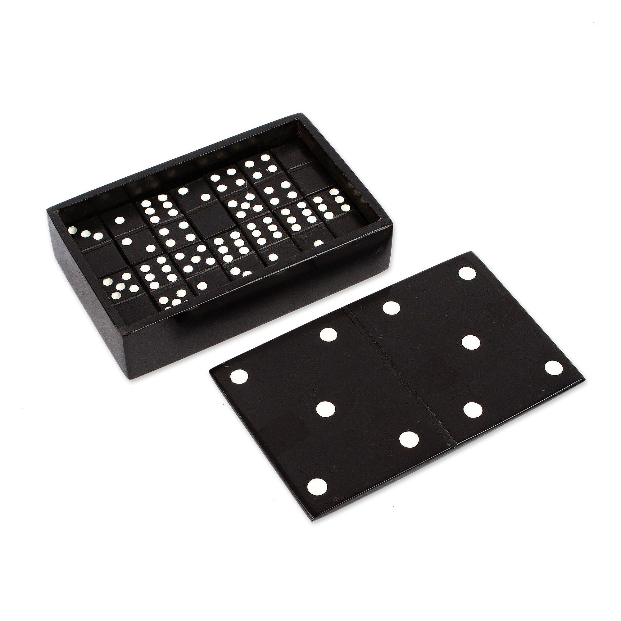 28-Piece Marble Domino Game With Storage Box Mexico - Mexican Family Night