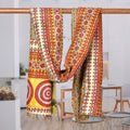 Eco-Friendly Kantha Embroidered Reversible Silk Scarf - Memories from Palace