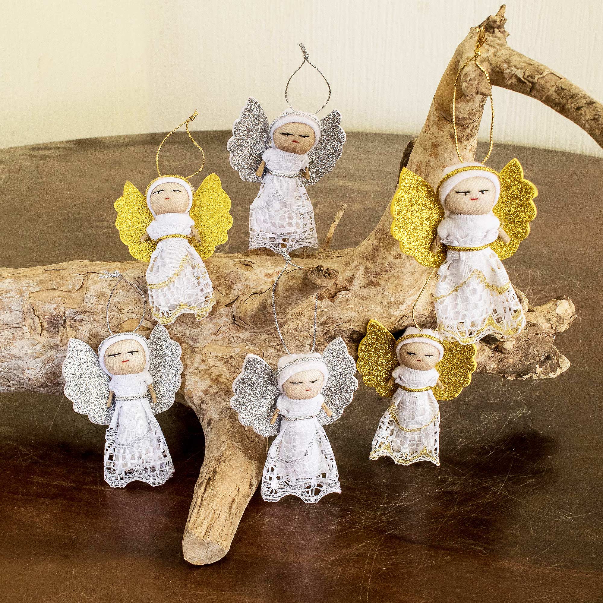 Ornaments - Set of 6 - Lacy Angels
